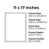 Black 11 x 17 Inch Mod Poster Frame Thumbnail