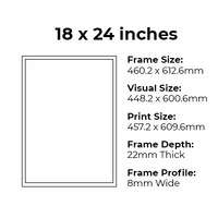 Black 18 x 24 Inch Mod Poster Frame Thumbnail