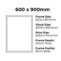 White 600 x 900 Mod Poster Frame Thumbnail